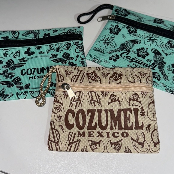 Cozumel Mexico Souvenir Pouches X 3 - Picture 1 of 1